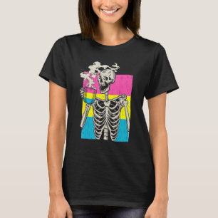 Skelet Drink koffie LGBT Q Pansexual Pride Pa T-shirt
