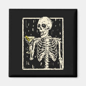 Skelet Drink Martini Tail Retro Halloween Cos Magneet (Voorkant)
