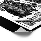 Skelet Drink Tequila en roken Poster (Hoek)