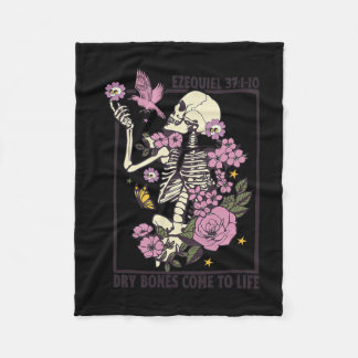 Skelet droge Botten komen tot leven Christelijk Ha Fleece Deken