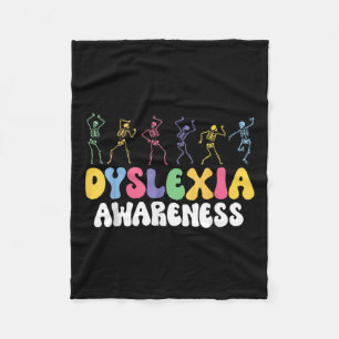 Skelet Dyslexie Bewustzijn Dyslexie Geestelijke ge Fleece Deken