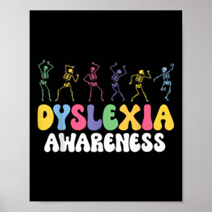 Skelet Dyslexie Bewustzijn Dyslexie Geestelijke ge Poster