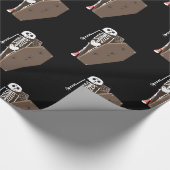 Skelet- en Coffin Halloween-ontwerp Cadeaupapier (Hoek)