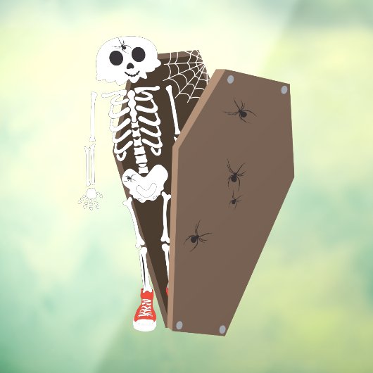 Skelet- en Coffin Halloween-ontwerp Raamsticker (Vel 3)