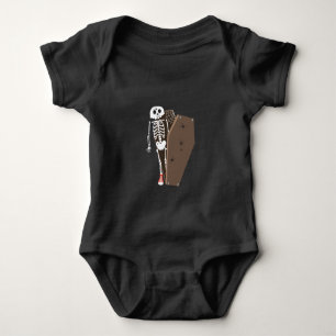 Skelet- en Coffin Halloween-ontwerp Romper