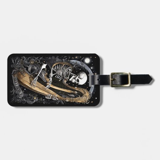 Skelet en Harp I Bagagelabel (Voorkant horizontaal)