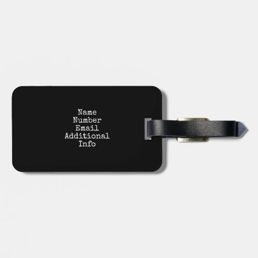 Skelet en Harp I Bagagelabel (Achterkant horizontaal)