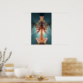 Skelet en zenuwen poster (Keuken)