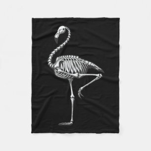 Skelet Flamingo Halloween Fleece Deken