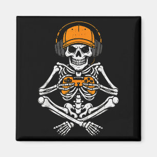 Skelet Gamer Video Gaming Halloween Kostuum Jongen Magneet