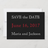 Skelet geeft een Roos op de datum opslaan Save The Date (Achterkant)