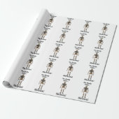 Skelet Geen-Lichaam Grappig Cadeaupapier (Uitgerold)