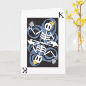 SKELET GEZICHT KAART (Gele Bloem)