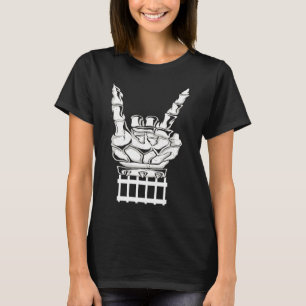 Skelet Gitaar Rock & Roll Schedel gitarist Muziek T-shirt