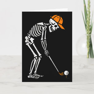 Skelet Golf Halloween Golfer Kostuum Papa Heren Bo Kaart