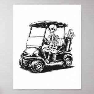 Skelet Golfer Skull Spelen Golf Poster