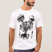 Skelet Gotische Donkere Esthetische T-shirt