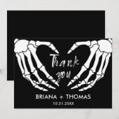 Skelet Halloween Baby shower Bedankkaart (Voorkant / Achterkant)