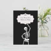 Skelet Halloween Kaart (Staand voorkant)