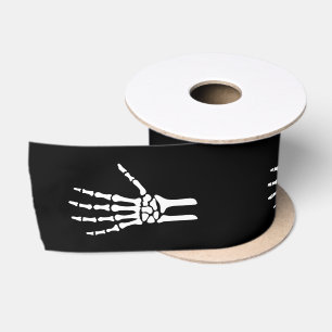 Skelet Hand Benige Hand Silhouet Halloween Zwart Lint