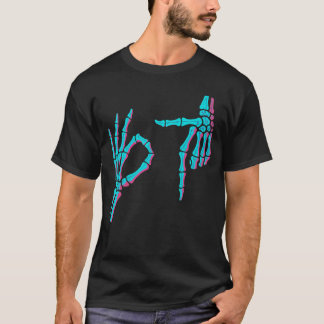 Skelet Hand Grappig Zes Zeven 6 7 Meme 67 Hallowee T-shirt