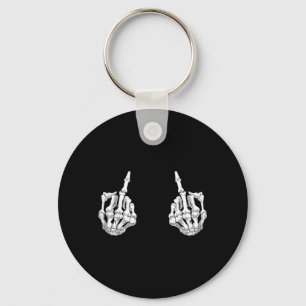 Skelet Hand Halloween Botten Middenvinger Schedel Sleutelhanger