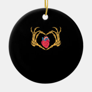 Skelet Hand Hart Anatomie Cardiac Cvicu Nurse HA Keramisch Ornament
