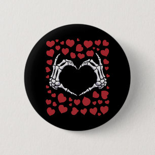 Skelet Hand Hart Grappige Botten Valentijnsdag Ronde Button 5,7 Cm
