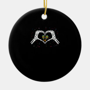 Skelet Hand Hart Maracas Cinco De Mayo Mexicaans Keramisch Ornament