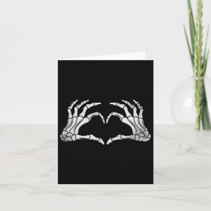 Skelet Hand Hart Teken Halloween Kostuum Kaart