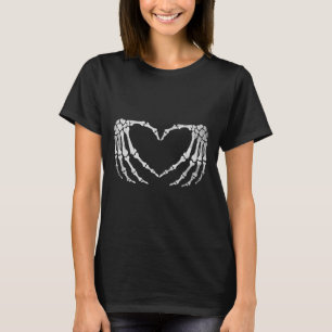 Skelet Hand Hart Teken  Halloween Kostuum T-shirt