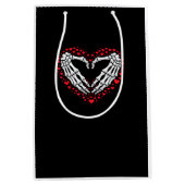Skelet Hand Hart Valentijnsdag Funny Couple Cu Medium Cadeauzakje (Voorkant)