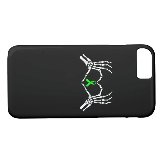 Skelet Hand Heart Awareness Ribbon Case-Mate iPhone Case (Achterkant (Horizontaal))