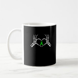 Skelet Hand Heart Awareness Ribbon Koffiemok
