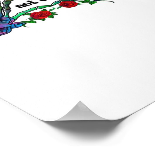 Skelet Hand Heart Design Poster (Hoek)