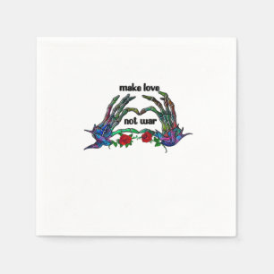 Skelet Hand Heart Design Servet