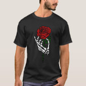 Skelet Hand Holding Roos Hoodie Tattoo Hoodies (Voorkant)