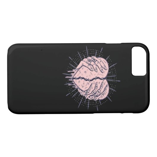Skelet Hand met Hart Classic Case-Mate iPhone Case (Achterkant (Horizontaal))