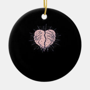 Skelet Hand met Hart Classic Keramisch Ornament