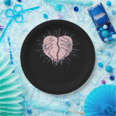 Skelet Hand met Hart Classic Papieren Bordje (Feest)