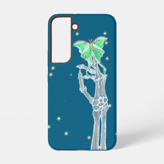 Skelet hand met Luna Moth Samsung Galaxy Hoesje