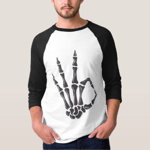 Skelet Hand OK Teken Grafische T-shirt