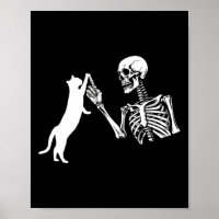 Skelet Hand Spelen Kat Grappig Halloween Kostuum