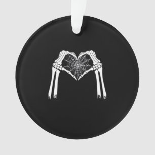 Skelet Handen Cobweb Hart (Wit) Classic Ornament