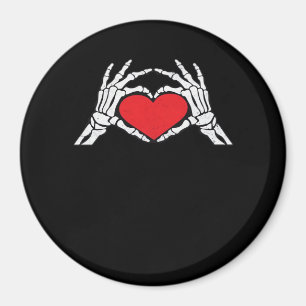 Skelet Handen Een Red Heart Classic Magneet