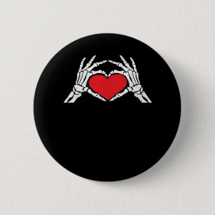Skelet Handen Een Red Heart Classic Ronde Button 5,7 Cm