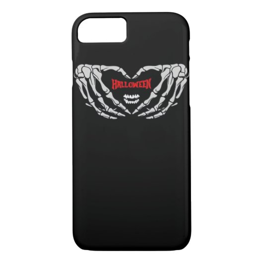 Skelet handen gevouwen in een hart. Grappig Hallow Case-Mate iPhone Case (Achterkant)
