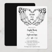 Skelet Handen Gotische Koppels Douche Uitnodiging (Voorkant / Achterkant)