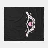 Skelet Handen Hart Grappig Fleece Deken (Voorkant (Horizontaal))