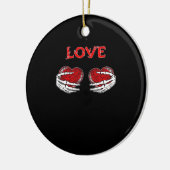 Skelet Handen Hart Grappig Ontwerp Keramisch Ornament (Links)